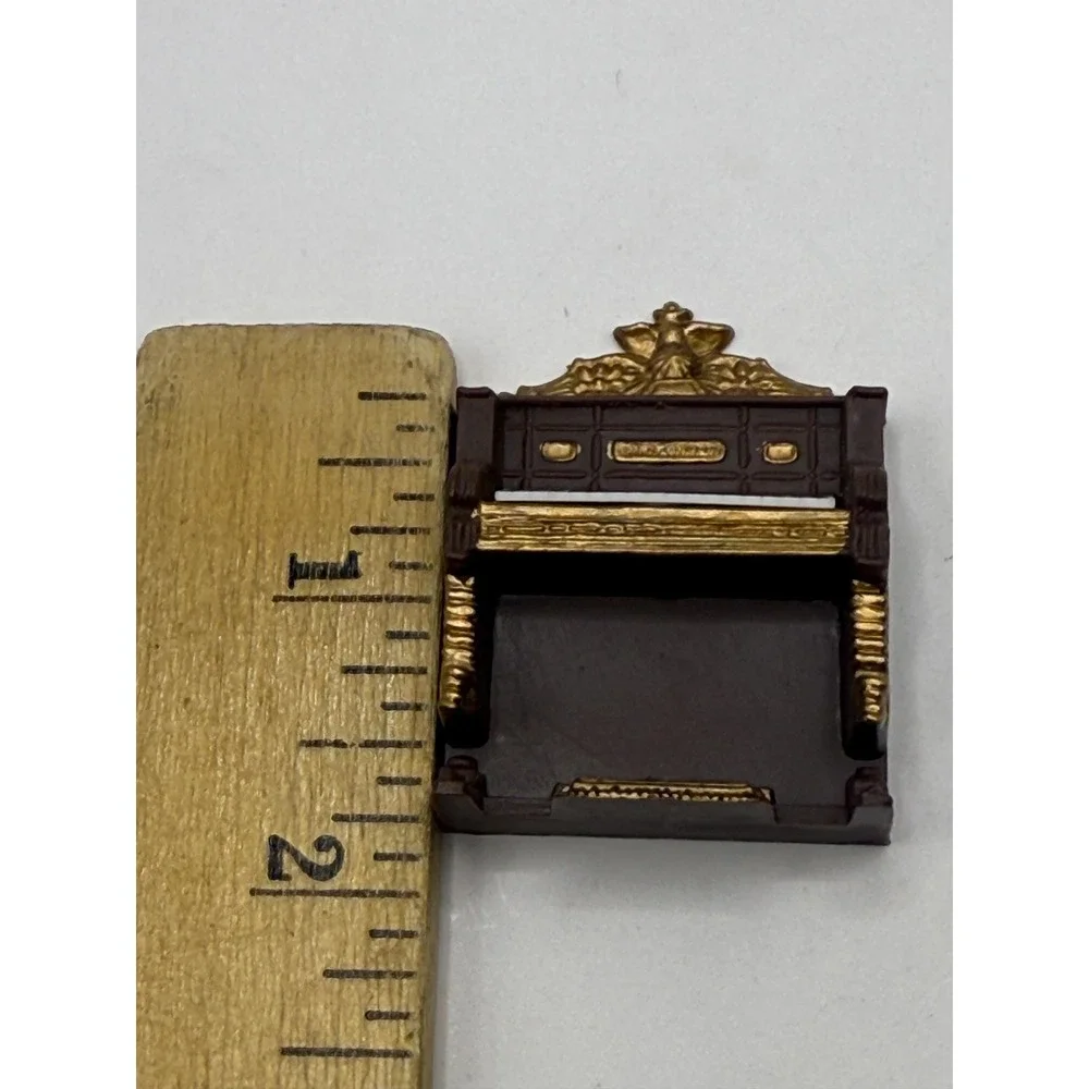 Miniature Dollhouse‎ Upright Piano – Victorian Style